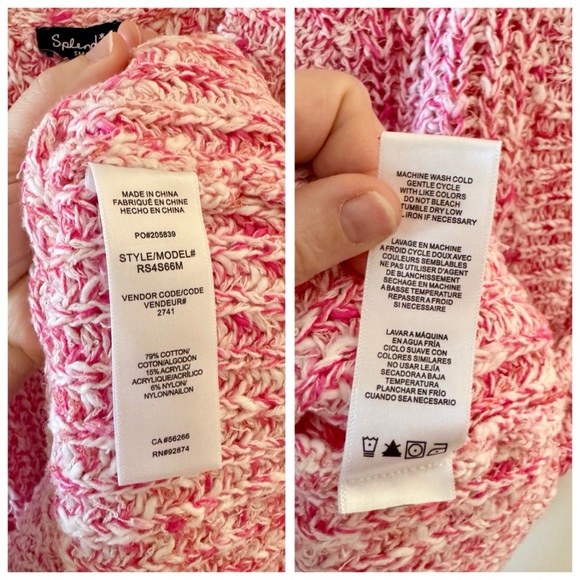 Splendid Elysees Sweater Tank, Fiore Marl (Pink) sz. S - Picture 10 of 14